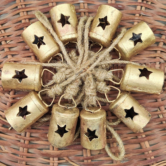 Rustic Harmony Cow Bells Star Cylinder