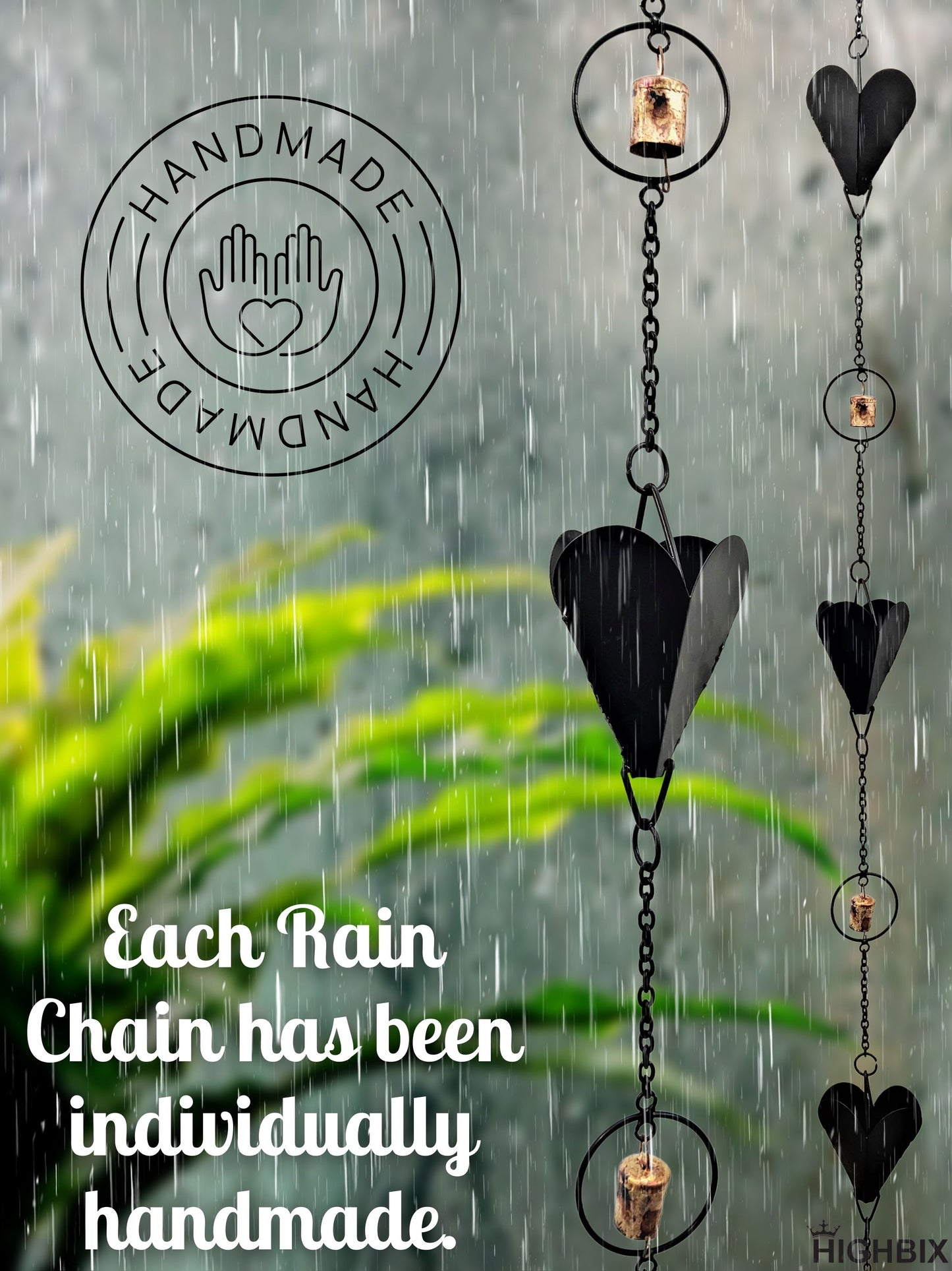 Rain Chain 8ft Replacement for Gutter Downspouts