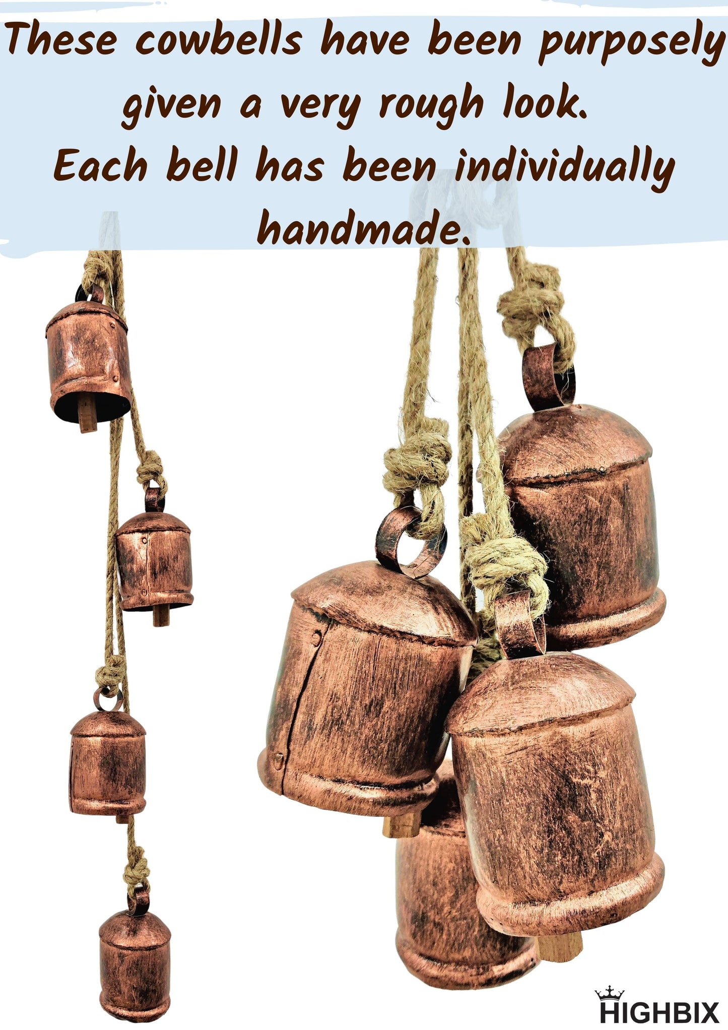 Cow Bells Cluster on Rope