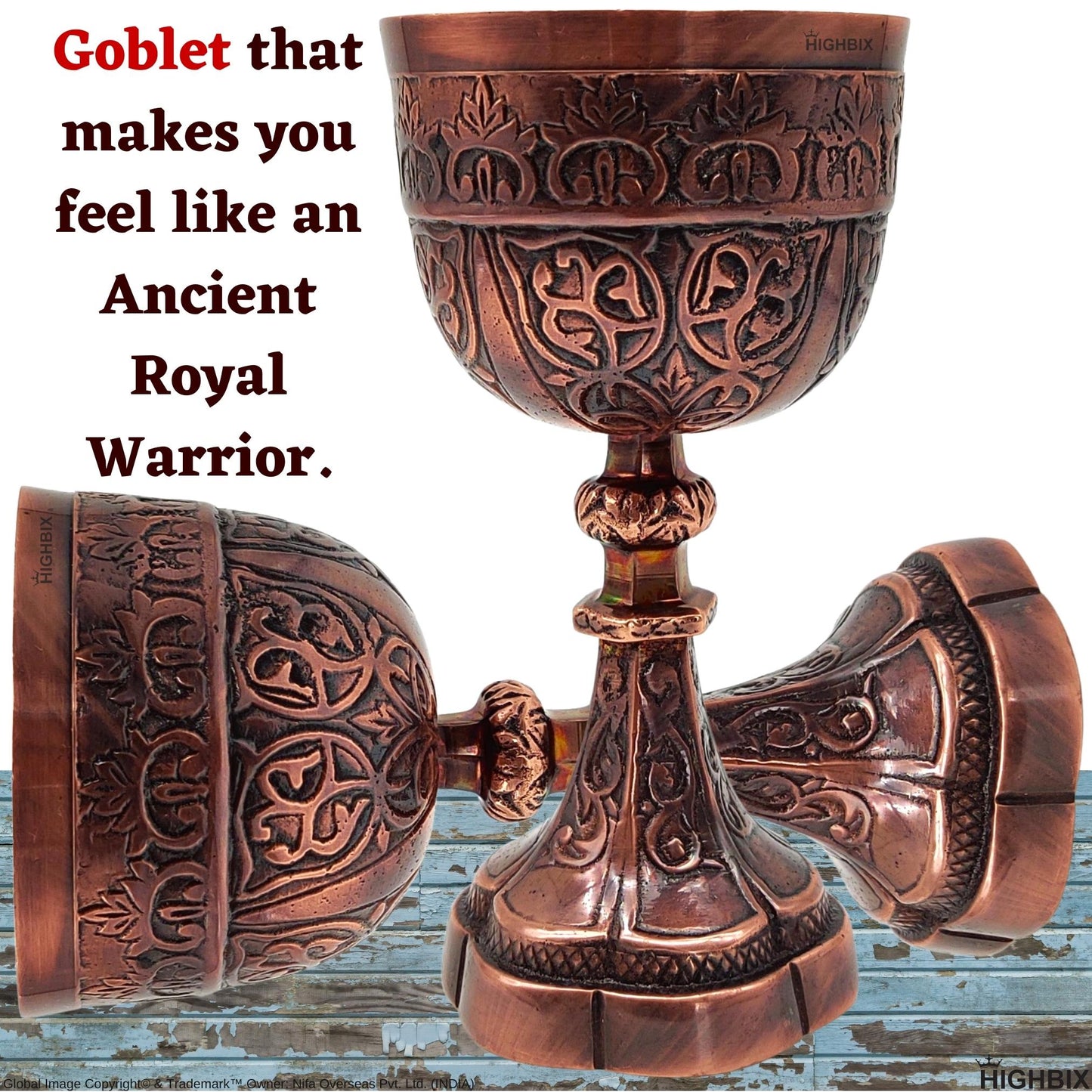 Royal Wine Goblet Brass Gothic Chalice King