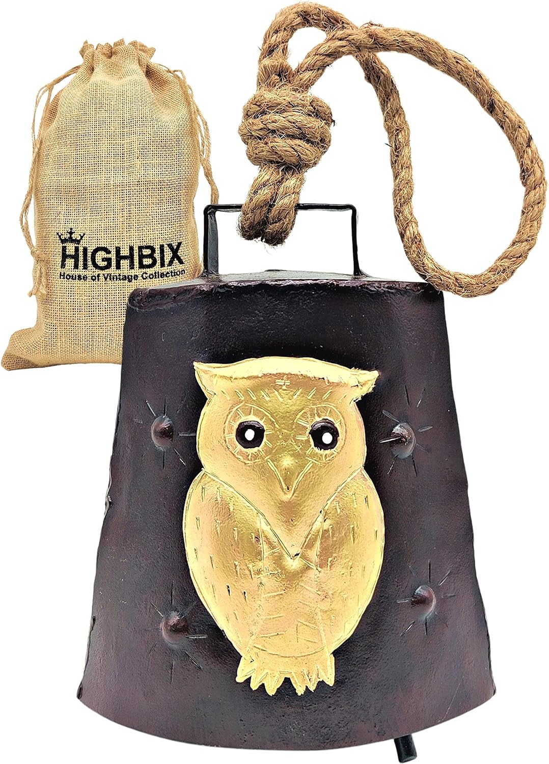 Rustic Harmony Owl Hanging Bell